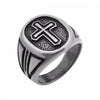 Load image into Gallery viewer, Antique Stainless Steel Cross Ring