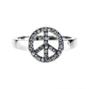 Load image into Gallery viewer, Stainless Steel Peace Sign with CZ Ring