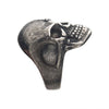 Load image into Gallery viewer, Antiqued Stainless Steel Cracked Skull Ring