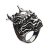 Load image into Gallery viewer, Oxidized Stainless Steel Dragon Ring