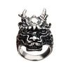 Load image into Gallery viewer, Oxidized Stainless Steel Dragon Ring