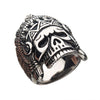 Load image into Gallery viewer, Oxidized Stainless Steel Chief Skull Ring