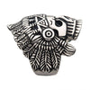 Load image into Gallery viewer, Oxidized Stainless Steel Chief Skull Ring