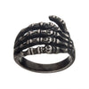 Load image into Gallery viewer, Antiqued Stainless Steel Skeleton Head Ring