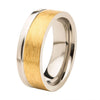 Load image into Gallery viewer, Steel with Brushed Gold Plated Comfort Fit Ring