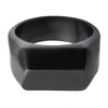 Load image into Gallery viewer, Matte Black Plated Finish Modern Geometric Engravable Ring