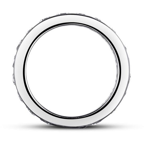 Channel Setting Created Diamond 925 Sterling Silver Eternity Band Wedding Annive