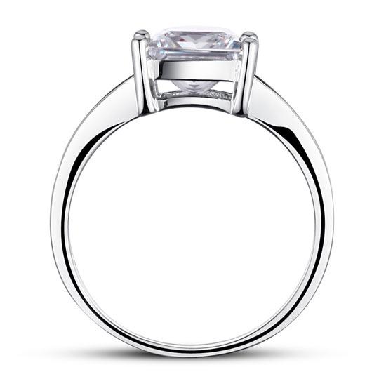 1.5 Ct Princes Cut Solid 925 Sterling Silver Wedding Promise Engagement Ring XFR