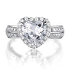 Load image into Gallery viewer, 2 Carat Heart Cut Created Diamond 925 Sterling Silver Wedding Anniversary Ring X