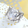 Load image into Gallery viewer, 4 Carat Pear Cut Created Diamond 925 Sterling Silver Wedding Anniversary Ring XF