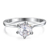 Load image into Gallery viewer, 1 Carat Created Diamond Engagement Sterling 925 Silver Ring XFR8027