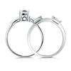Load image into Gallery viewer, 2-Pcs Wedding Band Engagement Ring Set XFR8029