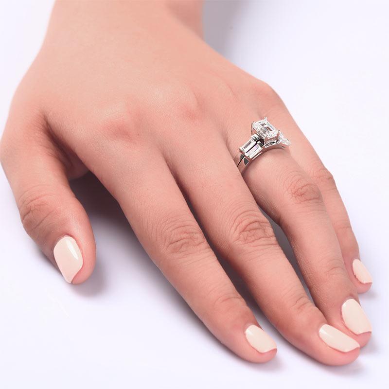 2-Pcs Wedding Band Engagement Ring Set XFR8029