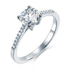 Load image into Gallery viewer, Created Diamond Sterling 925 Silver Engagement Ring XFR8030