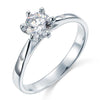 Load image into Gallery viewer, Sterling 925 Silver Created Diamond Wedding Engagement Ring XFR8032