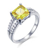 Load image into Gallery viewer, Yellow Canary Colour 2 Carat Created Diamond Sterling Silver 925 Ring XFR8033