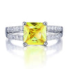 Load image into Gallery viewer, Yellow Canary Colour 2 Carat Created Diamond Sterling Silver 925 Ring XFR8033