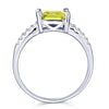 Load image into Gallery viewer, Yellow Canary Colour 2 Carat Created Diamond Sterling Silver 925 Ring XFR8033