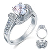 Load image into Gallery viewer, 1.25 Carat Created Diamond Solid 925 Sterling Silver Wedding Engagement Ring XFR