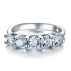 Load image into Gallery viewer, 1.25 Carat Five Stone Created Diamond Solid Sterling 925 Silver Bridal Ring XFR8