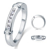 Load image into Gallery viewer, Channel Set Created Diamond Solid Sterling 925 Silver Wedding Ring XFR8044