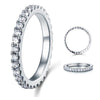 Load image into Gallery viewer, Eternity Ring Created Diamond Solid Sterling 925 Silver Wedding Band XFR8045