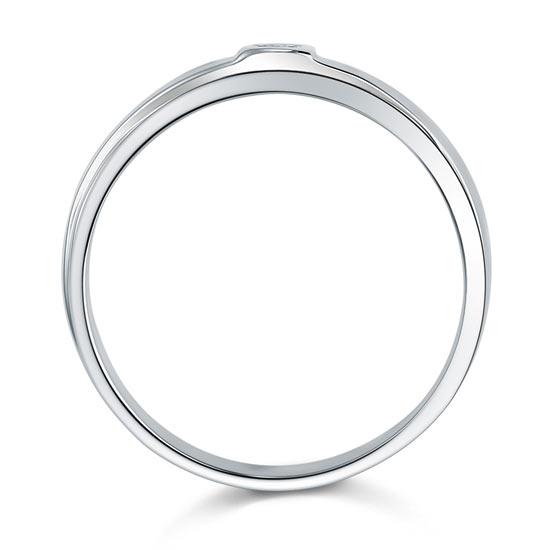 Bezel Setting Men's Solid Sterling 925 Silver Ring XFR8051
