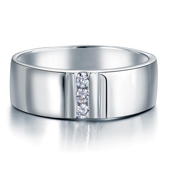 Men's Wedding Band Solid Sterling 925 Silver Ring XFR8054