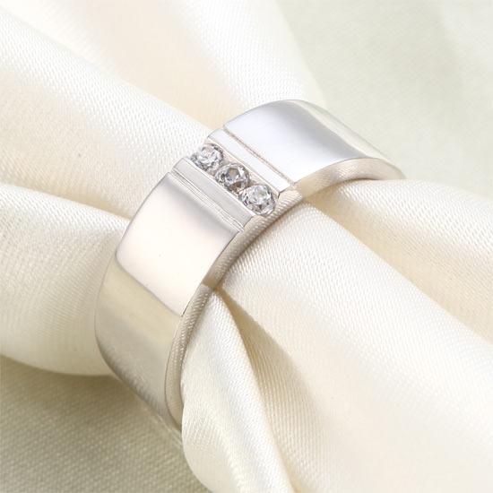 Men's Wedding Band Solid Sterling 925 Silver Ring XFR8054