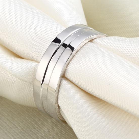 High Polished Plain Men's Solid Sterling 925 Silver Wedding Band Ring XFR8058