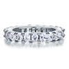 Load image into Gallery viewer, Oval Cut Eternity Solid Sterling 925 Silver Created Diamond Ring XFR8059