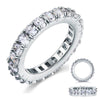 Load image into Gallery viewer, Oval Cut Eternity Solid Sterling 925 Silver Created Diamond Ring XFR8059