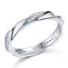 Load image into Gallery viewer, Created Diamond Solid Sterling 925 Silver Twist Ring XFR8064