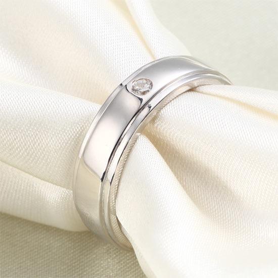 Men's Wedding Band Solid Sterling 925 Silver Ring XFR8067