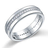 Load image into Gallery viewer, Men&#39;s Wedding Band Solid Sterling 925 Silver Created Diamond Ring XFR8068