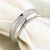 Load image into Gallery viewer, Men&#39;s Wedding Band Solid Sterling 925 Silver Created Diamond Ring XFR8068