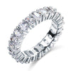 Load image into Gallery viewer, Oval Cut Eternity Solid Sterling 925 Silver Wedding Ring Band Jewelry XFR8069
