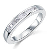 Load image into Gallery viewer, Channel Set Princess Cut Solid Sterling 925 Silver Ring XFR8071