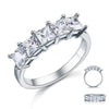 Load image into Gallery viewer, Princess Cut  Five Stone 1.25 Ct Solid 925 Sterling Silver Bridal Wedding Band R