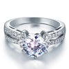 Load image into Gallery viewer, 2 Carat Created Diamond Solid 925 Sterling Silver Wedding Engagement Ring XFR807