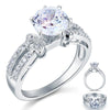 Load image into Gallery viewer, 2 Carat Created Diamond Solid 925 Sterling Silver Wedding Engagement Ring XFR807