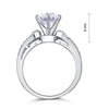 Load image into Gallery viewer, 2 Carat Created Diamond Solid 925 Sterling Silver Wedding Engagement Ring XFR807