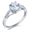 Load image into Gallery viewer, 2 Carat Round Cut Ring Solid 925 Sterling Silver Wedding Anniversary Engagement