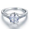 Load image into Gallery viewer, 2 Carat Round Cut Ring Solid 925 Sterling Silver Wedding Anniversary Engagement