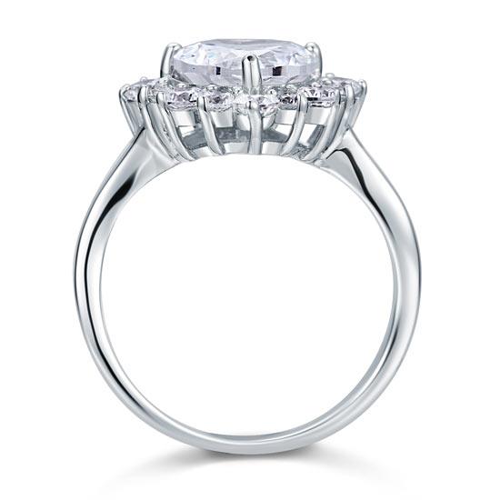 2.5 Carat Heart Cut 925 Sterling Silver Wedding Promise Engagement Ring XFR8106