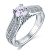 Load image into Gallery viewer, Vintage Style 1 Carat Created Diamond Solid 925 Sterling Silver Bridal Wedding E