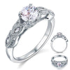 Load image into Gallery viewer, Vintage Style 1 Ct Solid 925 Sterling Silver Bridal Wedding Engagement Ring XFR8