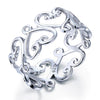 Load image into Gallery viewer, 925 Sterling Silver Heart Ring Band Wedding Band Jewelry XFR8139