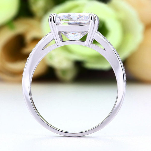 Solid 925 Sterling Silver Luxury Ring Anniversary 6 Carat Created Diamante XFR81