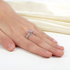 Load image into Gallery viewer, 1.5 Carat Princess Cut Fancy Pink Created Diamond 925 Sterling Silver Wedding En